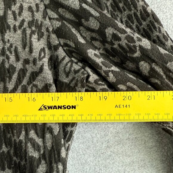 Notations Grey Abstract Animal-Print Button Jacket — Size S - Picture 10 of 10